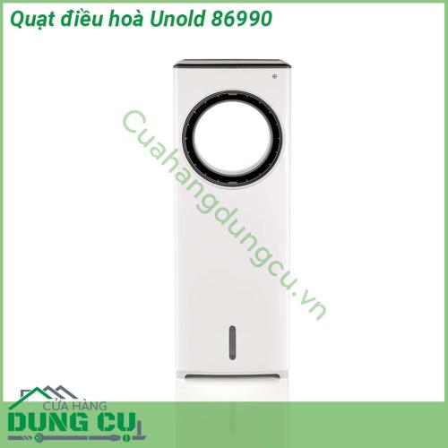 Quạt điều hoà Unold 86990 thiết kế không cánh hiện đại an toàn tuyệt đối với trẻ nhỏ tăng thẩm mỹ cho không gian sử dụng Nhỏ gọn linh hoạt tích hợp tay cầm dây cáp dài dễ dàng di chuyển quạt bất kì nơi đâu