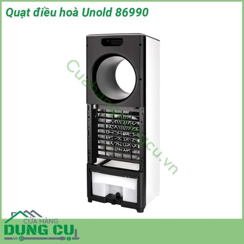 Quạt điều hoà Unold 86990 thiết kế không cánh hiện đại an toàn tuyệt đối với trẻ nhỏ tăng thẩm mỹ cho không gian sử dụng Nhỏ gọn linh hoạt tích hợp tay cầm dây cáp dài dễ dàng di chuyển quạt bất kì nơi đâu