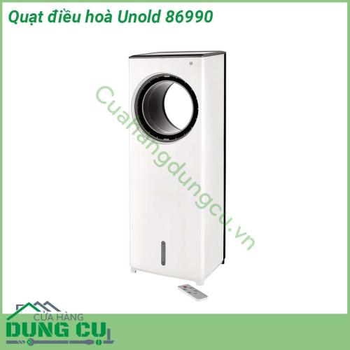 Quạt điều hoà Unold 86990 thiết kế không cánh hiện đại an toàn tuyệt đối với trẻ nhỏ tăng thẩm mỹ cho không gian sử dụng Nhỏ gọn linh hoạt tích hợp tay cầm dây cáp dài dễ dàng di chuyển quạt bất kì nơi đâu