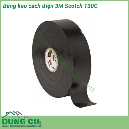 Băng keo cách điện 3M Scotch 130C chịu nhiệt cao chống rò và phóng điện rất tốt Băng được làm từ cao su silicone vô cơ tự kết dính với lớp lót dễ xé dễ lột Băng có thể sử dụng làm lớp nền để sau này có thể gỡ ra dễ dàng mà không để lại keo