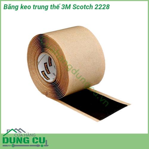 Băng keo trung thế 3M Scotch 2228 là loại băng keo cao su đàn hồi bám theo bề mặt tự kết dính có khả năng cách điện và làm kín chống nước