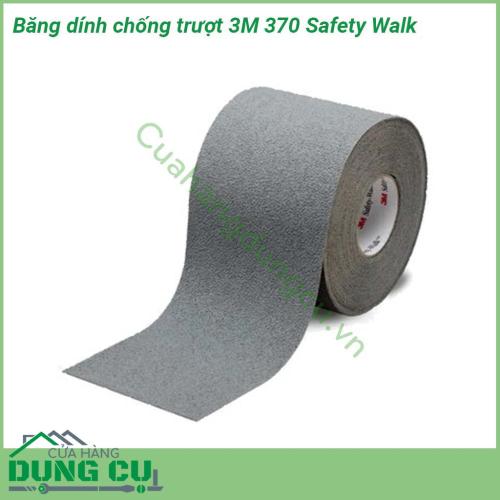 Băng dính chống trượt 3M 370 Safety Walk với tính năng đàn hồi chống trơn trượt Bề mặt mềm mại phù hợp khi đi chân trần Được sử dụng tại các khu vực như phòng thay quần áo thuyền và bến cảng cầu thang nội thất lối vào và hành lang