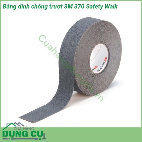 Băng dính chống trượt 3M 370 Safety Walk với tính năng đàn hồi chống trơn trượt Bề mặt mềm mại phù hợp khi đi chân trần Được sử dụng tại các khu vực như phòng thay quần áo thuyền và bến cảng cầu thang nội thất lối vào và hành lang