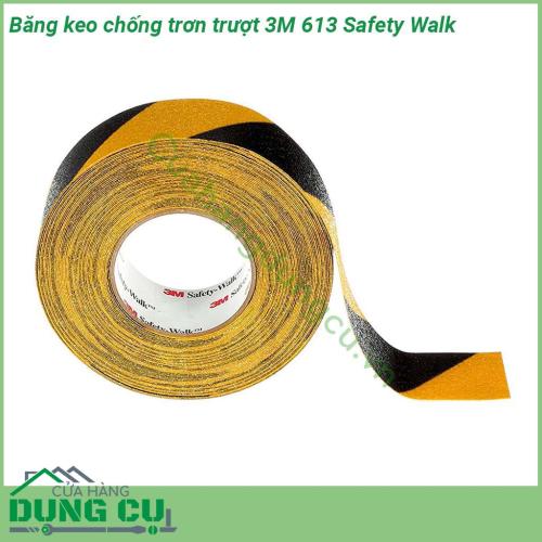 Băng keo chống trơn trượt 3M 613 Safety Walk được cấu tạo bởi các hạt khoáng mịn có độ bền cao Có tính năng chống trơn trợt ở các khu vực có độ dốc cao