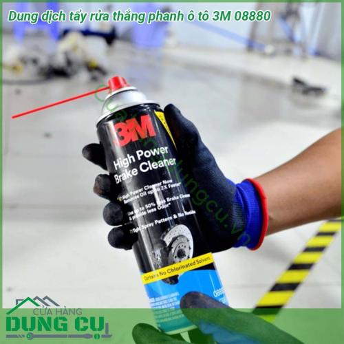 Dung dịch tẩy rửa thắng phanh ô tô 3M 08880 với chất tẩy rửa mạnh đánh bay rỉ sét bụi bẩn trên cụm phanh Tẩy hoàn toàn dầu mỡ chất lỏng và hóa chất Áp lực phun cao làm sạch và khô nhanh
