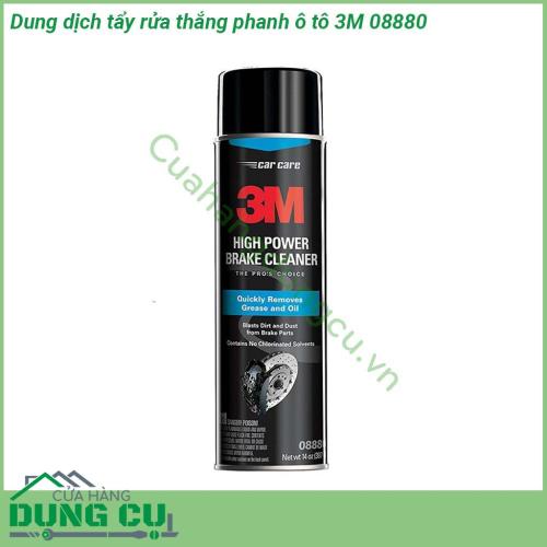 Dung dịch tẩy rửa thắng phanh ô tô 3M 08880 với chất tẩy rửa mạnh đánh bay rỉ sét bụi bẩn trên cụm phanh Tẩy hoàn toàn dầu mỡ chất lỏng và hóa chất Áp lực phun cao làm sạch và khô nhanh