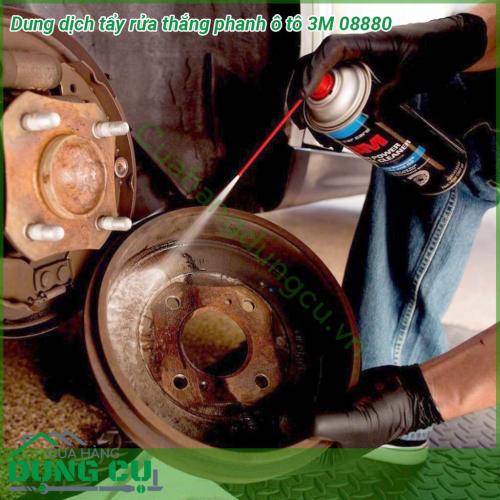 Dung dịch tẩy rửa thắng phanh ô tô 3M 08880 với chất tẩy rửa mạnh đánh bay rỉ sét bụi bẩn trên cụm phanh Tẩy hoàn toàn dầu mỡ chất lỏng và hóa chất Áp lực phun cao làm sạch và khô nhanh