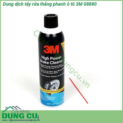 Dung dịch tẩy rửa thắng phanh ô tô 3M 08880 với chất tẩy rửa mạnh đánh bay rỉ sét bụi bẩn trên cụm phanh Tẩy hoàn toàn dầu mỡ chất lỏng và hóa chất Áp lực phun cao làm sạch và khô nhanh