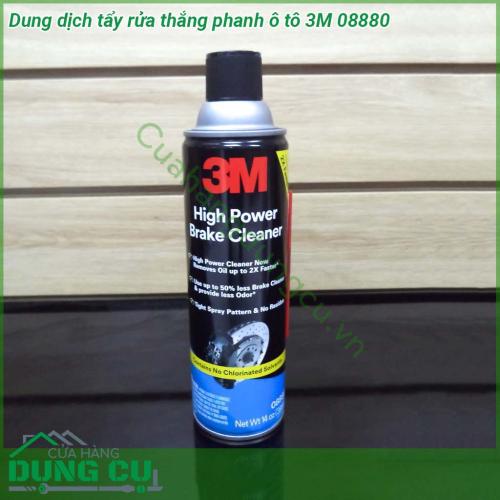 Dung dịch tẩy rửa thắng phanh ô tô 3M 08880 với chất tẩy rửa mạnh đánh bay rỉ sét bụi bẩn trên cụm phanh Tẩy hoàn toàn dầu mỡ chất lỏng và hóa chất Áp lực phun cao làm sạch và khô nhanh