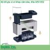 Kệ để gia vị có khay cắm dao đũa GEV-H02 chế tạo bằng inox 304 có độ chắc khỏe cao bên ngoài được sơn phủ lớp sơn tĩnh điện đen giúp chống thấm nước chống oxi hóa gia tăng độ bền cho kệ tránh khỏi bị han rỉ cũng như tăng thêm tính thẩm mỹ cho sản phẩm