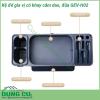 Kệ để gia vị có khay cắm dao đũa GEV-H02 chế tạo bằng inox 304 có độ chắc khỏe cao bên ngoài được sơn phủ lớp sơn tĩnh điện đen giúp chống thấm nước chống oxi hóa gia tăng độ bền cho kệ tránh khỏi bị han rỉ cũng như tăng thêm tính thẩm mỹ cho sản phẩm