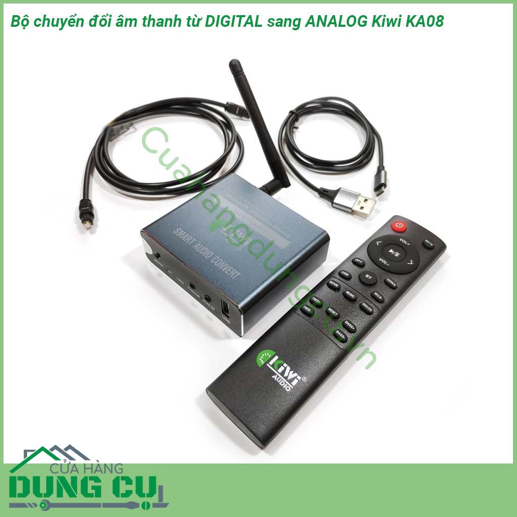 Bộ chuyển đổi âm thanh Kiwi KA08 với toàn bộ linh kiện cao cấp chọn lọc với thiết kế bo mạch hoàn toàn mới điều đó mang đến cho sản phẩm chất lượng âm thanh tuyệt vời âm thanh to vượt trôi chất âm cực kỳ sạch sẽ và chi tiết