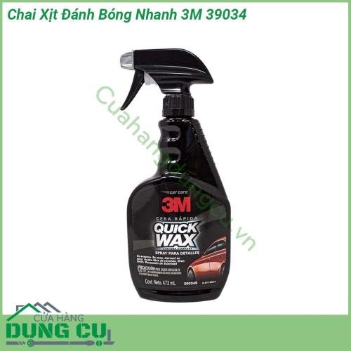 Dung dịch đánh bóng sơn ô tô 3M 39034 Quy cách 473ml được sử dụng cho việc tạo bóng cho bề mặt sơn ôtô Xử lý tòan bộ bề mặt sơn trong một thời gian ngắn Có thể ứng dụng trên bề mặt sơn khô hay ướt
