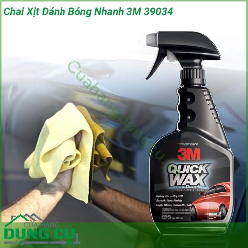 Dung dịch đánh bóng sơn ô tô 3M 39034 Quy cách 473ml được sử dụng cho việc tạo bóng cho bề mặt sơn ôtô Xử lý tòan bộ bề mặt sơn trong một thời gian ngắn Có thể ứng dụng trên bề mặt sơn khô hay ướt