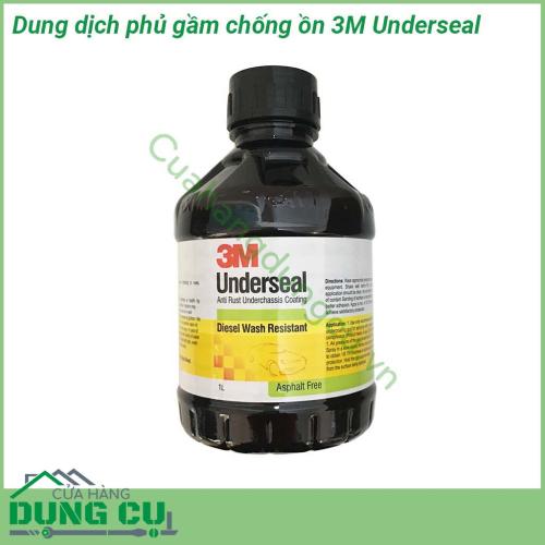 Dung dịch phủ gầm chống ồn 3M Underseal có lớp polymer giúp chống nước dưới gầm Từ đó giúp tạo lớp phủ gầm chống rỉ sắt gầm xe Tốc độ khô của dung dịch phủ gầm nhanh cho hiệu quả cao Chịu được nhiệt độ lên tới 180 độ