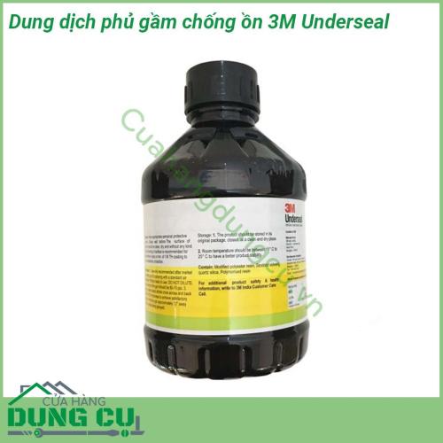 Dung dịch phủ gầm chống ồn 3M Underseal có lớp polymer giúp chống nước dưới gầm Từ đó giúp tạo lớp phủ gầm chống rỉ sắt gầm xe Tốc độ khô của dung dịch phủ gầm nhanh cho hiệu quả cao Chịu được nhiệt độ lên tới 180 độ