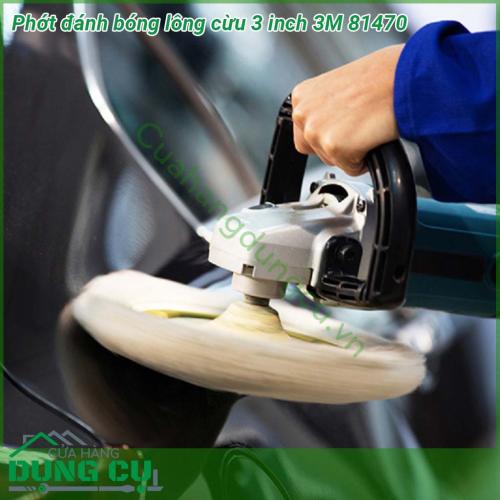 Phớt đánh bóng lông cừu 5 inch 3M 81471 với chất liệu lông cừu dai mịn đảm bảo cho việc đánh bóng bề mặt sơn của xe trở lên sáng bóng không làm chầy xước sơn xe loại bỏ nhanh vết trầy xước
