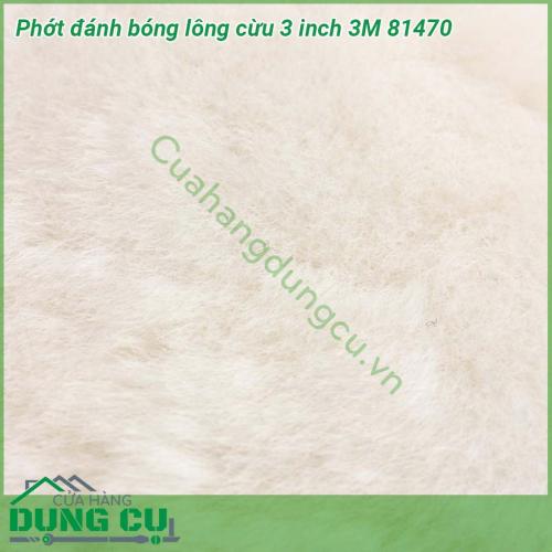 Phớt đánh bóng lông cừu 5 inch 3M 81471 với chất liệu lông cừu dai mịn đảm bảo cho việc đánh bóng bề mặt sơn của xe trở lên sáng bóng không làm chầy xước sơn xe loại bỏ nhanh vết trầy xước