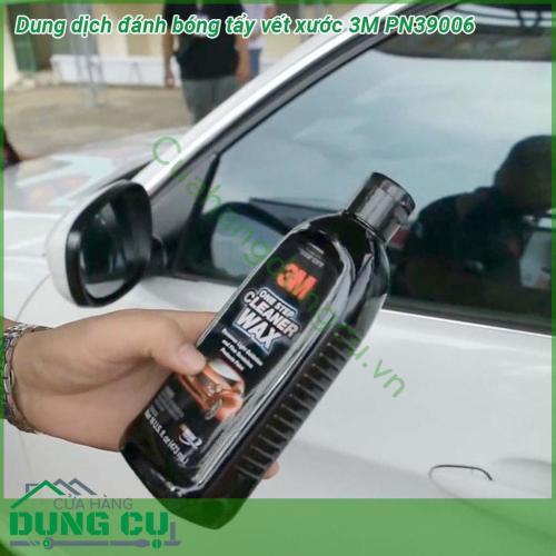 Dung dịch đánh bóng tẩy vết xước 3M PN39006 tính năng 2 trong 1 vừa làm sạch loại bỏ quá trình oxy hóa nhẹ vết xoáy và vết trầy xước nhỏ đồng thời bảo vệ bề mặt sơn trước tác động của môi trường An toàn đối với người sử dụng