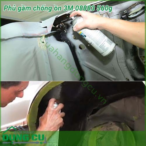 Phủ gầm chống ồn 3M 08883 560g thiết kế dạng chai xịt tiện lợi dễ dàng thao tác Thành phần gốc cao su tổng hợp cho hiệu quả che phủ bảo vệ tối ưu chống ồn chống rỉ sét và chống mọt gầm xe