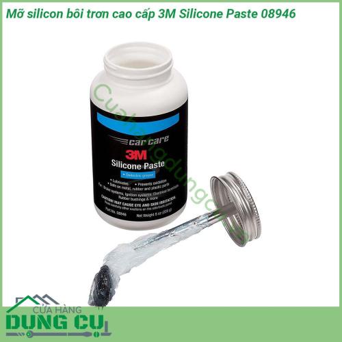 Mỡ silicon bôi trơn cao cấp 3M Silicone Paste 08946 là chất bôi trơn cao cấp 100 silicon với các tính năng như chống nước chịu nhiệt không cứng đặc biệt an toàn với cao su và nhựa  Bôi trơn chống rỉ chống ăn mòn và bảo vệ hệ thống phanh của xe ô tô