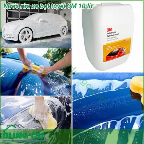 Nước rửa xe bọt tuyết 3M Auto Repair Car Wash Foam 10 lít được pha chế với công thức đặc biệt rửa mà không làm ảnh hưởng đến chất lượng bề mặt sơn và các vật liệu khác Rất thích hợp sử dụng cho bình tạo bọt tuyết khi rửa xe