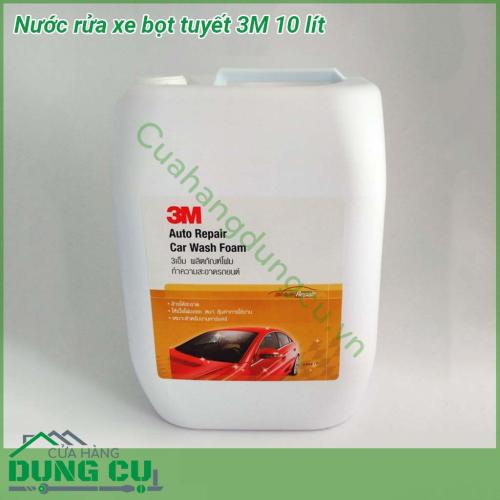 Nước rửa xe bọt tuyết 3M Auto Repair Car Wash Foam 10 lít được pha chế với công thức đặc biệt rửa mà không làm ảnh hưởng đến chất lượng bề mặt sơn và các vật liệu khác Rất thích hợp sử dụng cho bình tạo bọt tuyết khi rửa xe