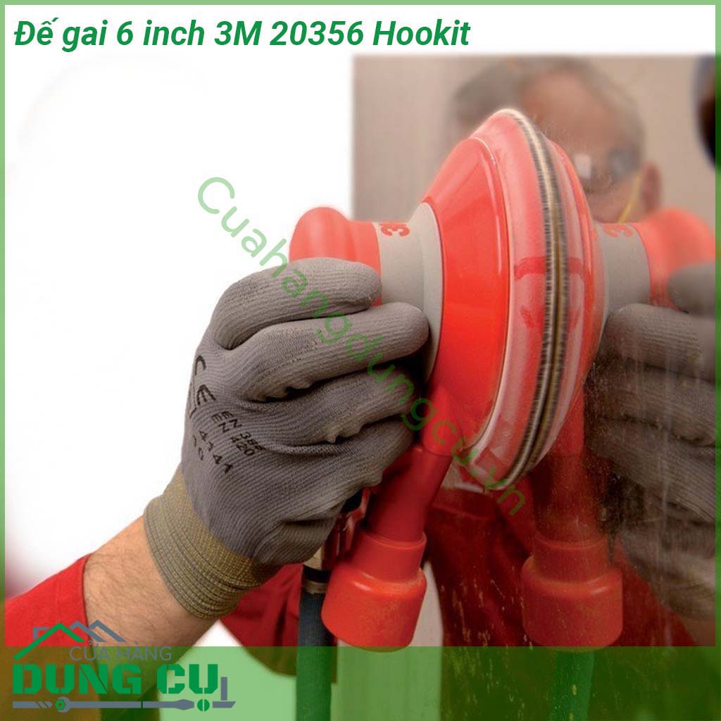 Đế gai 6 inch 3M 20356 Hookit dùng để gắn vào các máy chà nhám tròn để phục vụ công tác chà nhám và đánh bóng