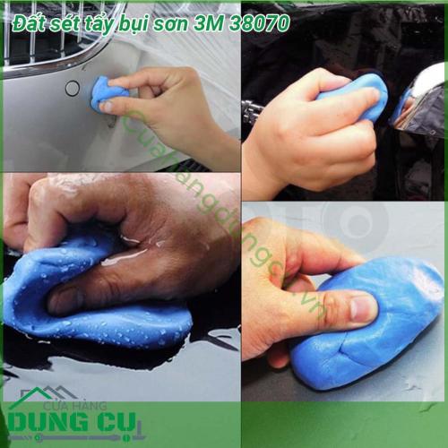 Đất sét tẩy bụi sơn 3M 38070 dùng để tẩy các loại bụi như bụi sơn bụi mài bụi khí thả dính trên bề mặt sơn kính và crôm một cách an tòan và hiệu quả