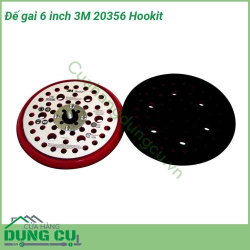 Đế gai 6 inch 3M 20356 Hookit dùng để gắn vào các máy chà nhám tròn để phục vụ công tác chà nhám và đánh bóng