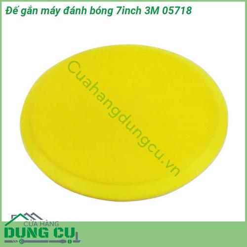 Đế gắn máy đánh bóng 7inch 3M 05718 cho phép người sử dụng có thể đơn giản tháo lắp và căn chỉnh trung tâm của miếng chà Sản phẩm giúp giảm thời gian thay thế các miếng mút miếng chà và tăng năng suất làm việc