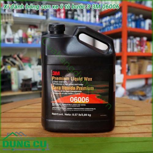 Xi đánh bóng sơn xe ô tô bước 3 3M 06006 tạo độ bóng cao sâu bền bỉ cho cả mặt sơn xe mới và cũ lớp tạo bóng an toàn cho sơn bóng sử dụng cho tất cả loại sơn đã khô cứng