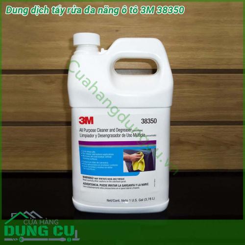 Dung dịch tẩy rửa đa năng ô tô 3M 38350 làm sạch đa năng dùng vệ sinh chung cho cả trong xe ngoài xe và khoang động cơ Công thức đậm đặc cho phép pha loãng sử dụng dễ dàng tiết kiệm Không chứa silicone An toàn cho nhựa da vải …