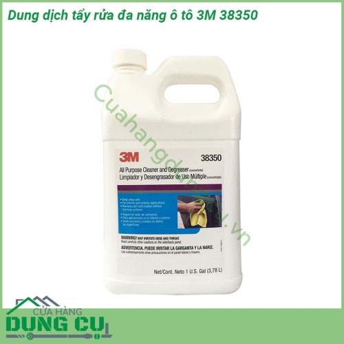 Dung dịch tẩy rửa đa năng ô tô 3M 38350 làm sạch đa năng dùng vệ sinh chung cho cả trong xe ngoài xe và khoang động cơ Công thức đậm đặc cho phép pha loãng sử dụng dễ dàng tiết kiệm Không chứa silicone An toàn cho nhựa da vải …