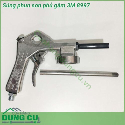 Súng phun sơn phủ gầm 3M 8997 thân súng làm bằng thép hợp kim đúc siêu bền nhưng nhẹ cò súng cứng chắc vòi phun có thể điều chỉnh lưu lượng phun giúp cho việc phun sơn phủ gầm chở lên dễ dàng và nhanh chóng