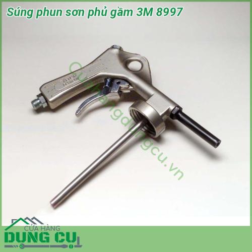 Súng phun sơn phủ gầm 3M 8997 thân súng làm bằng thép hợp kim đúc siêu bền nhưng nhẹ cò súng cứng chắc vòi phun có thể điều chỉnh lưu lượng phun giúp cho việc phun sơn phủ gầm chở lên dễ dàng và nhanh chóng