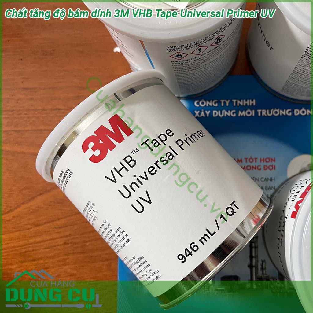 Chất tăng độ bám dính 3M VHB Tape Universal Primer UV tạo ra bề mặt bám dính tốt hơn cho băng keo Đem lại mối dán chắc chắn và bền vững Sản phẩm không làm ảnh hưởng và hỏng tới bề mặt vật liệu