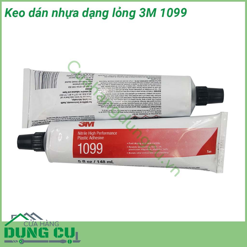 Keo dán nhựa dạng lỏng 3M 1099 là loại keo dính lỏng làm khô nhanh chóng và có thể dùng nhiệt độ để chữa được chất kết dính này khi nó bị đông cứng  Dán được nhiều chất liệu Kim loại Nhựa Vải Cao Su…