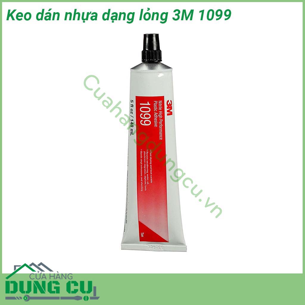 Keo dán nhựa dạng lỏng 3M 1099 là loại keo dính lỏng làm khô nhanh chóng và có thể dùng nhiệt độ để chữa được chất kết dính này khi nó bị đông cứng  Dán được nhiều chất liệu Kim loại Nhựa Vải Cao Su…