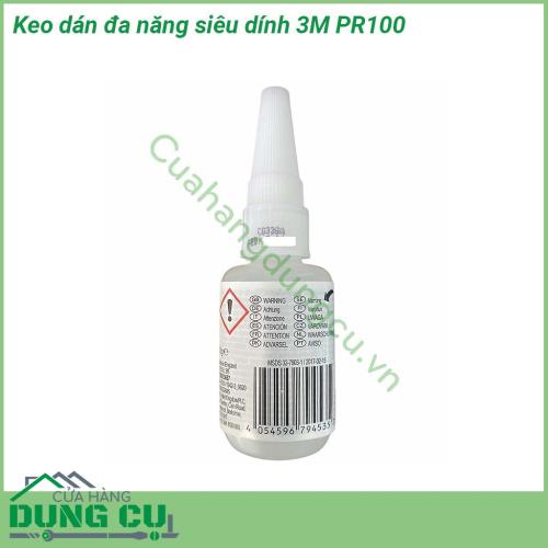 Keo dán đa năng siêu dính 3M PR100 với lực dính cao keo dính kết dính chắc chắn kể cả khi dán trên những bề mặt khó dính như EPDM Viton và ny lon Độ phủ keo rất đều và độ bám dính siêu tốt