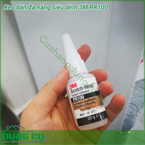 Keo dán đa năng siêu dính 3M PR100 với lực dính cao keo dính kết dính chắc chắn kể cả khi dán trên những bề mặt khó dính như EPDM Viton và ny lon Độ phủ keo rất đều và độ bám dính siêu tốt