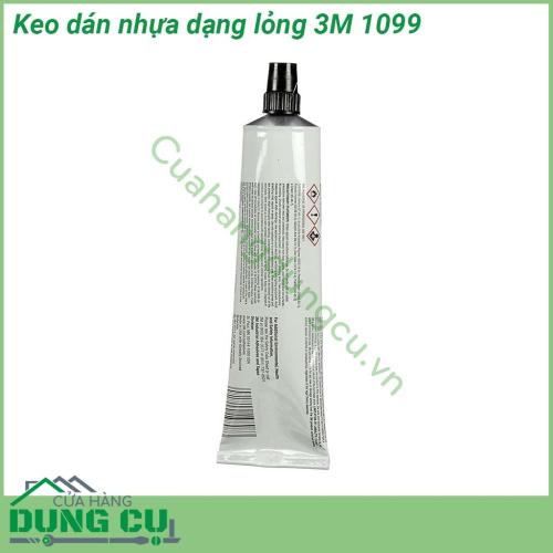 Keo dán nhựa dạng lỏng 3M 1099 là loại keo dính lỏng làm khô nhanh chóng và có thể dùng nhiệt độ để chữa được chất kết dính này khi nó bị đông cứng  Dán được nhiều chất liệu Kim loại Nhựa Vải Cao Su…