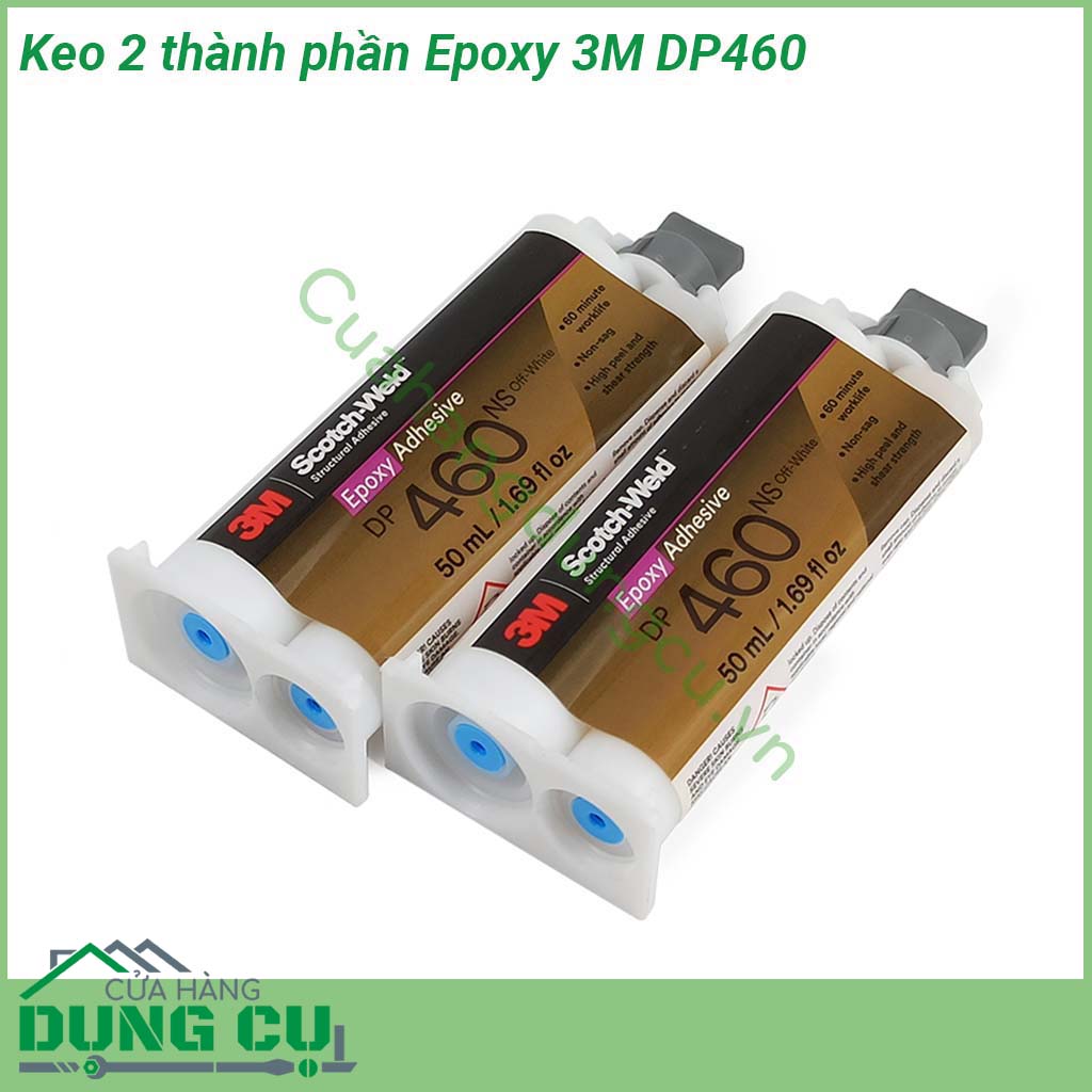 Keo 2 thành phần Epoxy 3M DP460 là keo cường lực giúp mối dán bền và chắc hơn trong nhiều ngành công nghiệp Dán tốt cho kim loại gỗ bê tông một số loại nhựa sơn và cao su