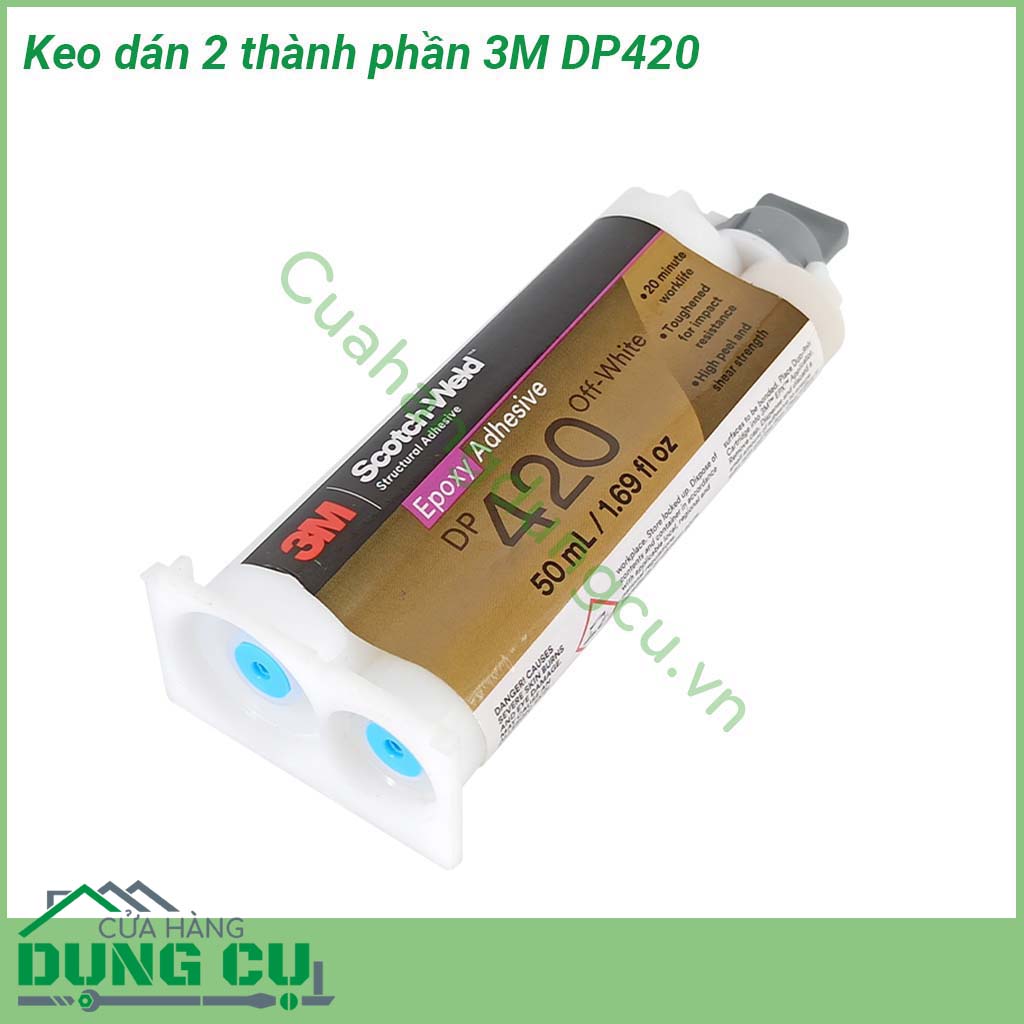 Keo dán 2 thành phần 3M DP420 là chất kết dính epoxy hai thành phần với độ kết dính cao độ bền tốt cùng với khả năng chịu va đập và độ uốn cao đáp ưng liên kết khắt khe chuyên sử dụng trong các ứng dụng nối ghép cần cường lực tốt chịu va đập cao