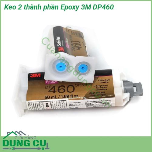 Keo 2 thành phần Epoxy 3M DP460 là keo cường lực giúp mối dán bền và chắc hơn trong nhiều ngành công nghiệp Dán tốt cho kim loại gỗ bê tông một số loại nhựa sơn và cao su
