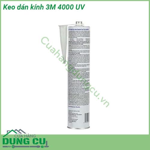 Keo dán kính 3M Marine Adhesive Sealant Fast Cure 4000 UV màu trắng dùng trám trét kính gỗ kim loại Chịu được nhệt độ và độ ẩm cao có độ kết dính cao hiệu quả mà không cần pha trộn