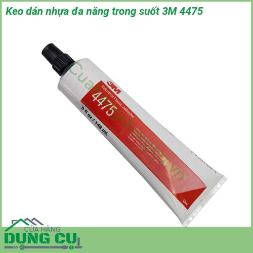 Keo dán nhựa đa năng trong suốt 3M 4475 với màu keo trong suốt Siêu dính siêu bền lực dính cao chịu lực tốt  Đầu tuýp keo dán nhỏ giúp thao tác chính xác tiết kiệm