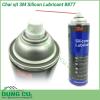 Chai xịt 3M Silicon Lubricant 8877 sử dụng để bôi trơn một loạt các máy móc và các bộ phận chuyển động Nó cũng giúp loại bỏ tiếng kêu do ma sát bảo vệ chống gỉ và ngăn ngừa dính và đóng băng trong số các ứng dụng khác