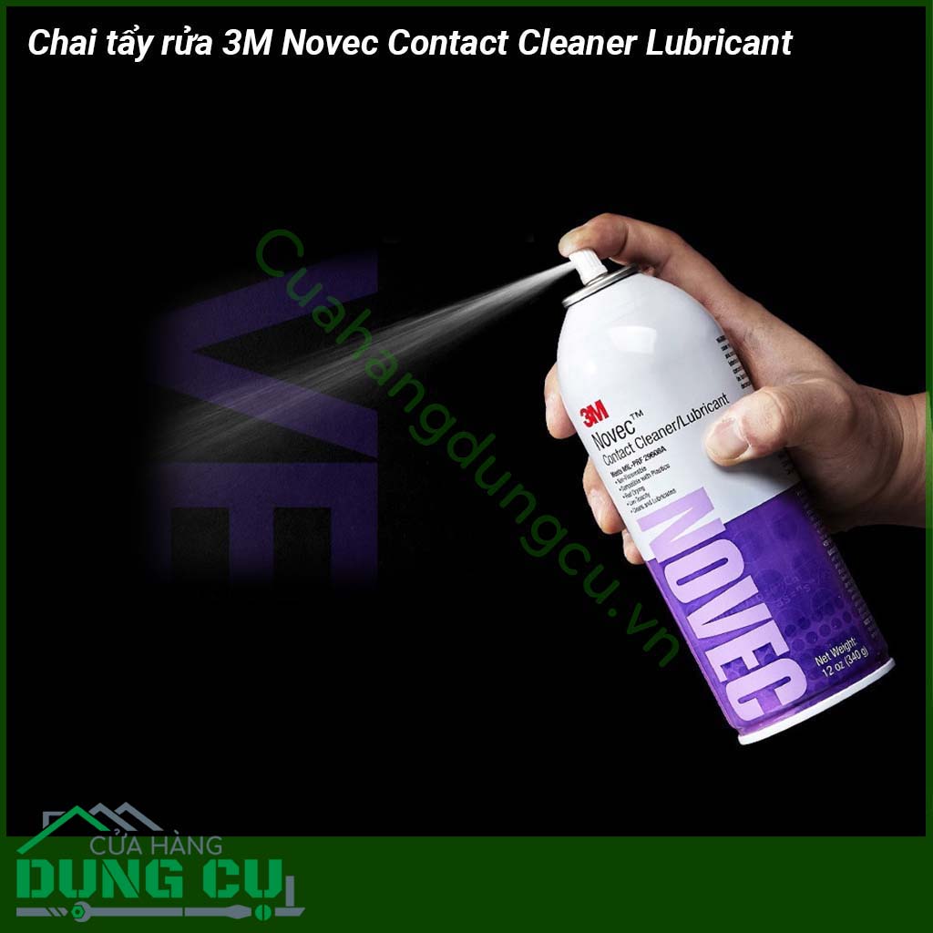Chai tẩy rửa 3M Novec Contact Cleaner Lubricant thẩm thấu và loại bỏ các loại dầu nhẹ và dầu mỡ từ các thiết bị điện và điện tử  Không dẫn điện không ăn mòn