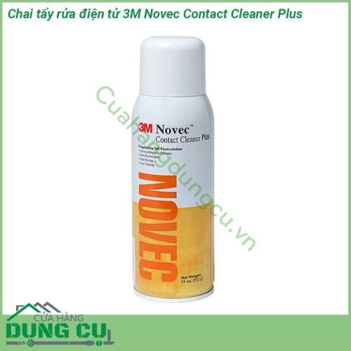 Chai tẩy rửa điện tử 3M Novec Contact Cleaner Plus loại bỏ các loại dầu cứng đầu mỡ bôi trơn và silicon hạt bụi của thiết bị điện tử bao gồm kết nối bảng mạch in các thiết bị cơ điện rơ le công tắc thiết bị đo đạc